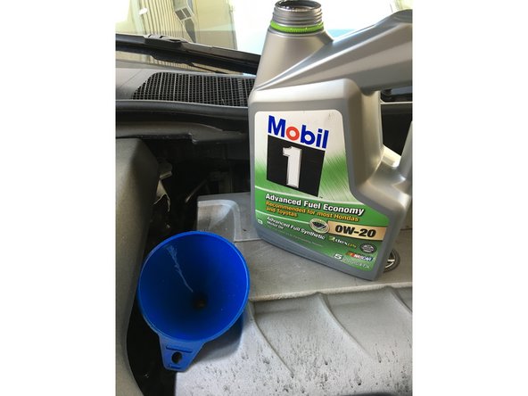 Add 6 Qts of Lexus Approved 0w-20 Oil