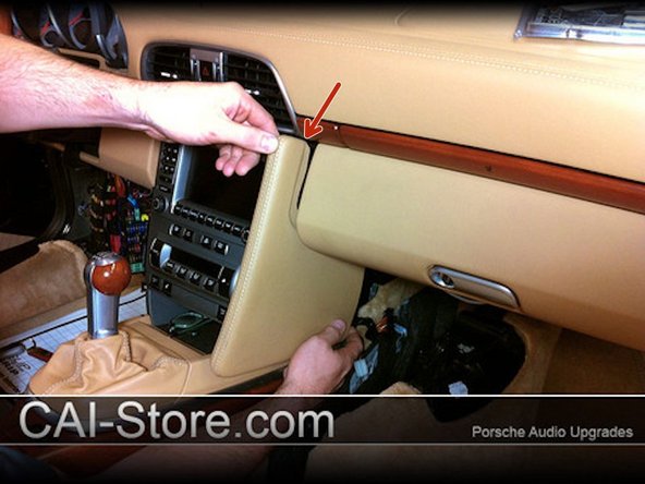 Pull each side cover towards the rear of the car.