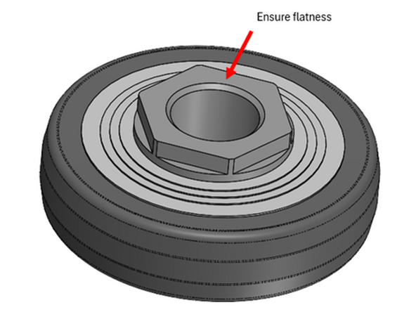 
5. Install piston assembly on piston holder. Use a new locking nut and torque it to 13 Nm.
