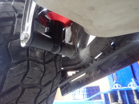 For Stage 1-2, install the front new Elka shocks with the heads upwards.