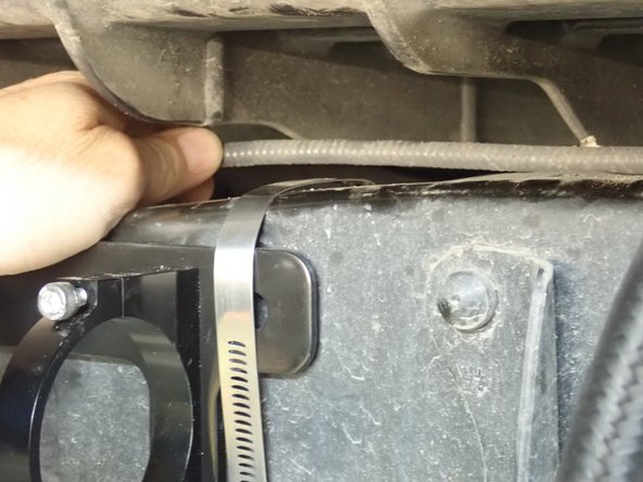 If you dont want to drill your frame, you can use the provided steel collar to secure bracket.