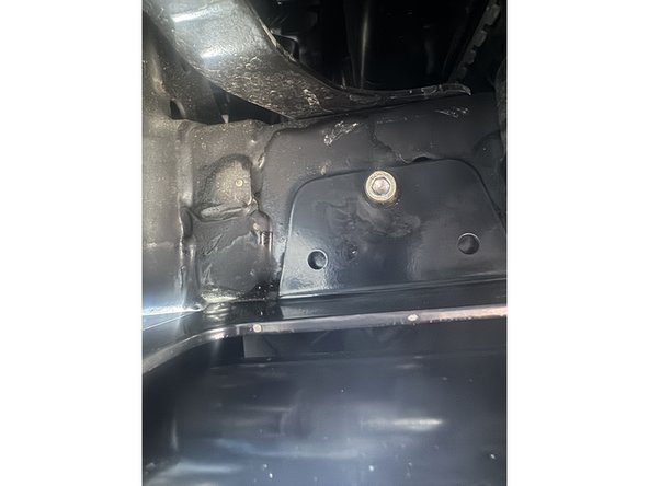 Install the bracket with the supply bolt in the u-nuts install in the frame.