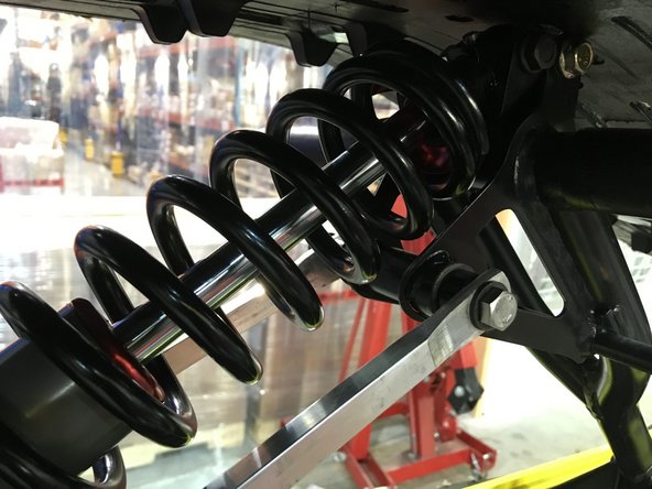 installed the 2 spacer and bolt provided to space the aluminium link.