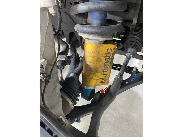 Remove lower shock bolts.