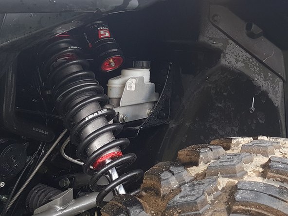 Insert wisdom here.Install the front new Elka shocks with the reservoir ( on Stage 3-4-5 ) left side shown . The reservoir must be orientated backwards