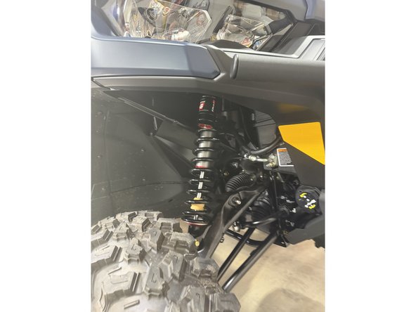 STAGE 1-2: Install the front new Elka shocks with the head oriented upward.
