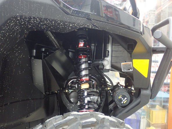 STAGE 1-2: Install the front new Elka shocks with the head oriented upward.