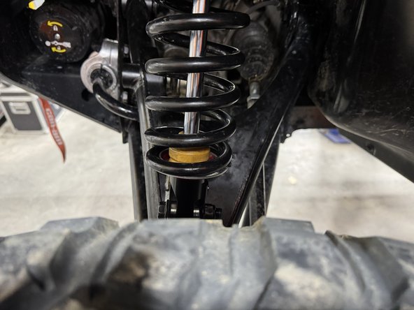 The lower rebound adjuster need to be oriented facing the rear of vehicle. Eyelets can be turned manually.