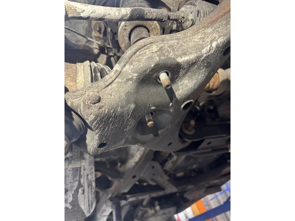 Remove the 2 nuts from the lower shock mount.