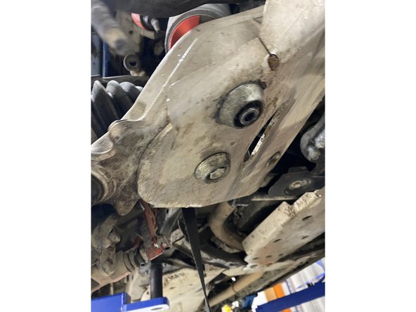 Remove the lower shock bolts