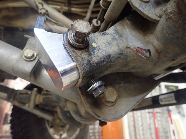 For 3&quot; body shocks, a relocating lower bracket must be installed.