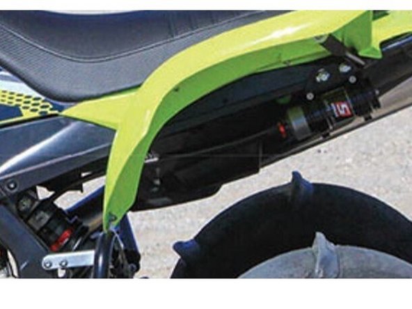 Root the hose to the rear of atv on the left side and fix the reservoir bracket on the sub frame as shown.