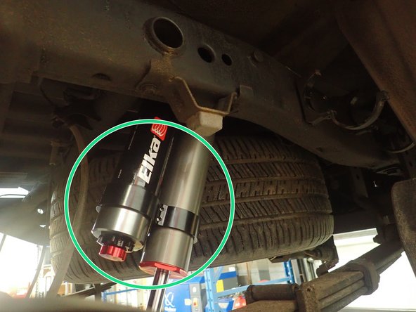 Same installation steps for 2.5" shocks.