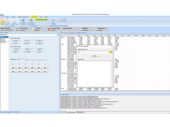 Go to Service Tool tab