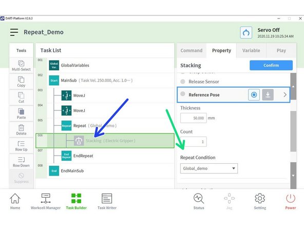 If you are using a pallet skill you need to select the Repeat Condition Variable