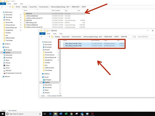 Copy the images located in the Update Package Files in the SAFETY  folder. If you are using the Emulator or USB copy the images for HW_Emulator