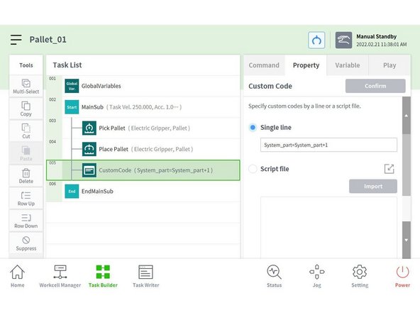 Select your System or Global variable