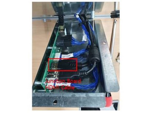 You can find the cable connections inside