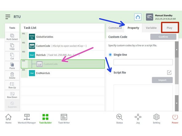 Add a CustomCode command