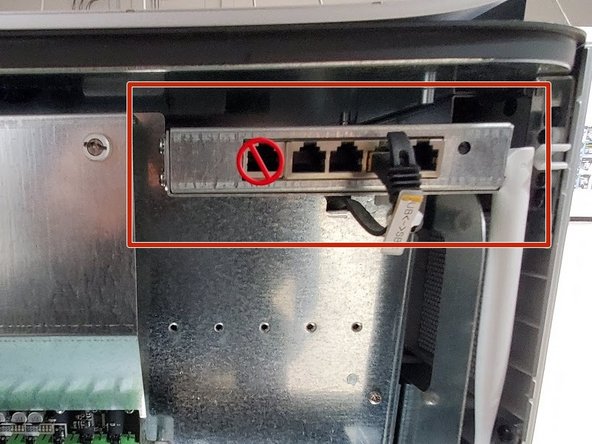 DO NOT  use the first Ethernet port in the hub from left to right as shown in the picture