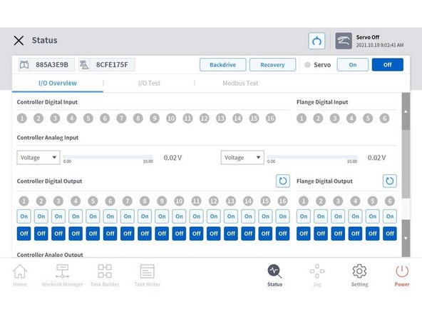 Make sure that Servo is off