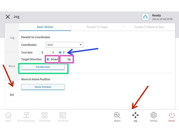 Tap on Jog and then go to the Set tab