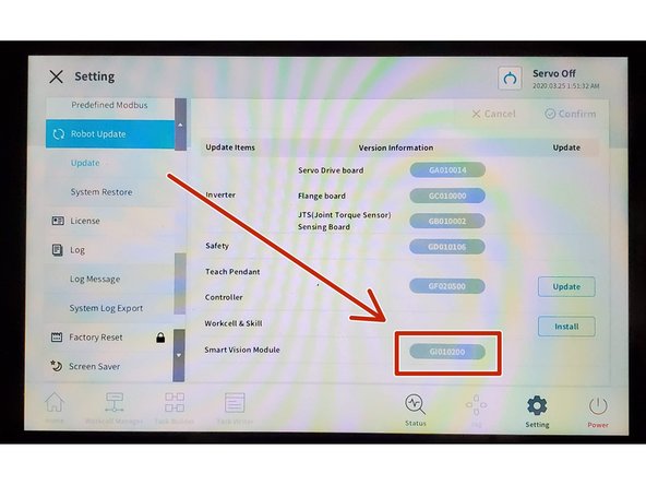 When the update is completed, the result message is displayed