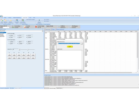 Click on the three dots in the SVM Firmware Update Window