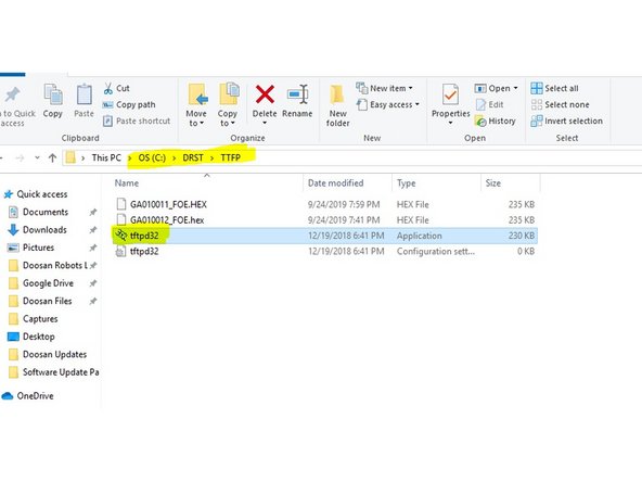 Go to path C:\DRST\TFTP