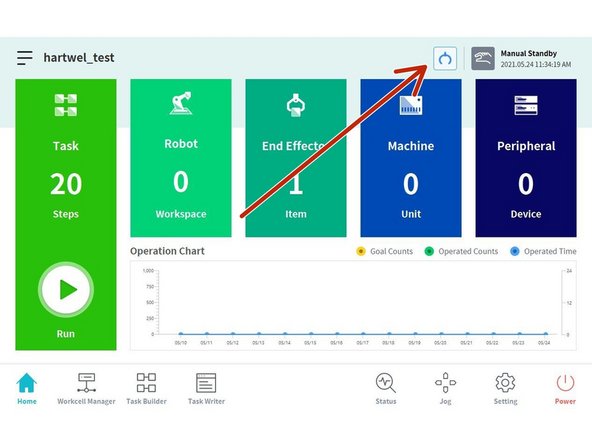 Tap on the gripper icon that is located on the upper right side of the screen