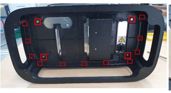 Unscrew the bolts on bottom of Control Box. And disassemble the Control Box Stand