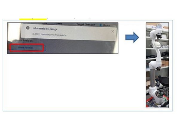 Home the cobot (zero position)