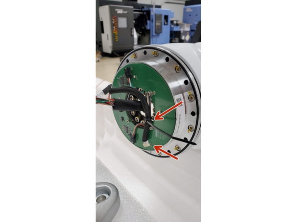 Connect the cable to the base and zip tied it