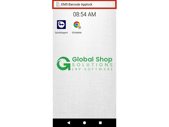 Confirm you are on the correct screen by matching the text in the red box to what appears at the top of your device.