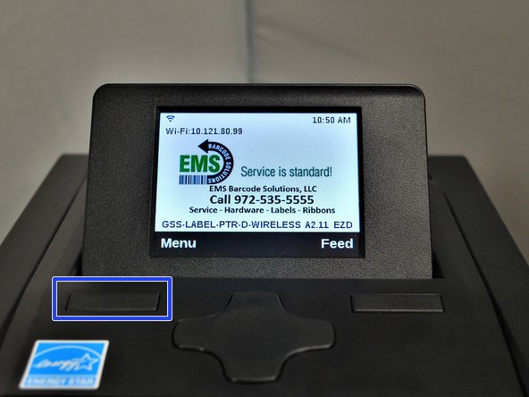 Select the 'Menu' on the home screen of the printer