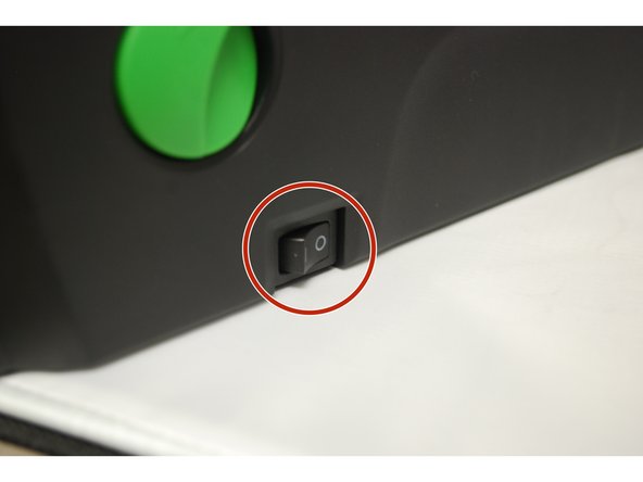 Before beginning, make sure the printer is turned off.