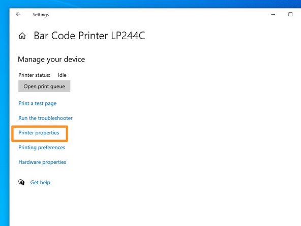 Click on the printer you set up in the previous guides.