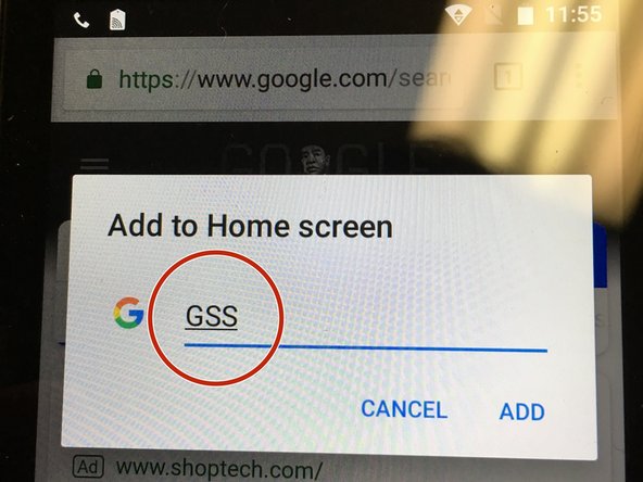 Name or Rename whatever you want your shortcut to be called when you save it.