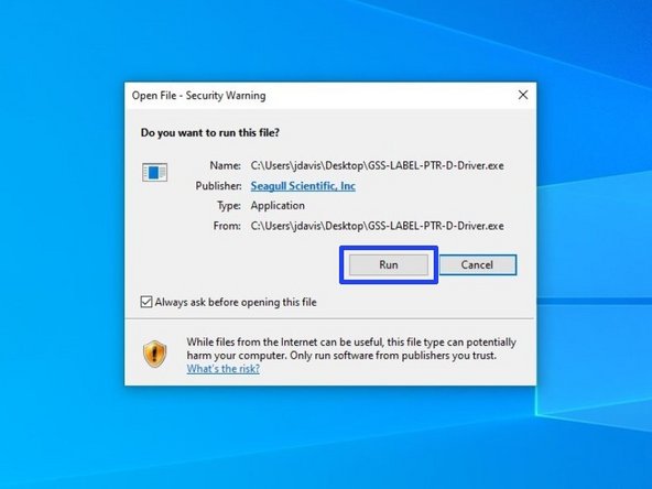 After downloading the driver program, right click the program and click &quot;Run as administrator.