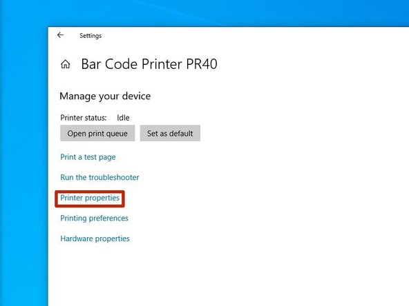 Select the printer you just installed, and click &quot;Manage.&quot;