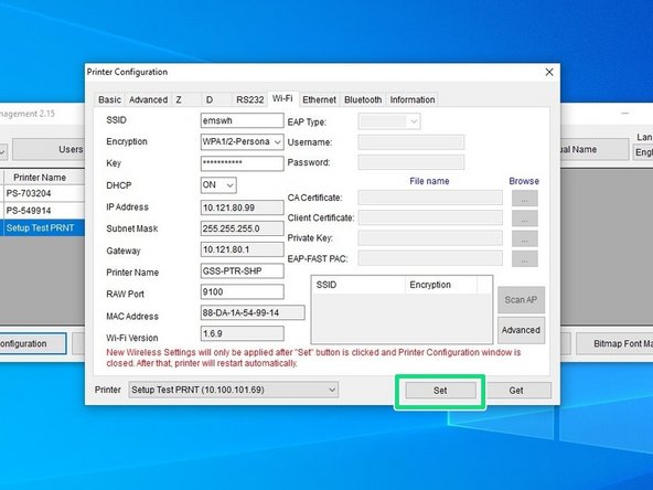 Go to the "Wi-Fi" tab.