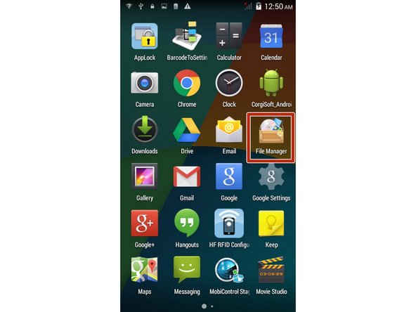 Open the File Manager