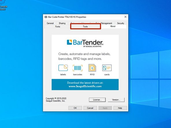 Select the &quot;Tools&quot; tab at the top of the new window.