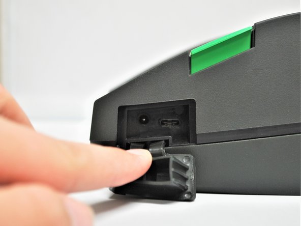 Open the rubber interface cover on the right side of the printer.
