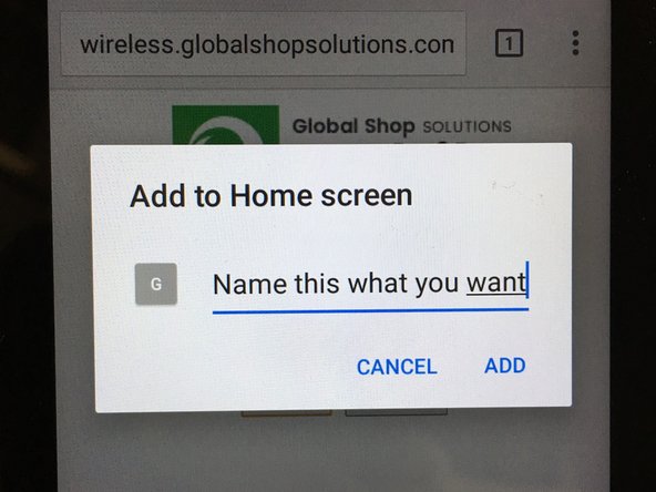 In the window, you can custom name the shortcut.  This is what will display on the Home page.