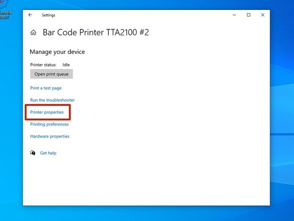 Click on the printer you set up in the previous guides.