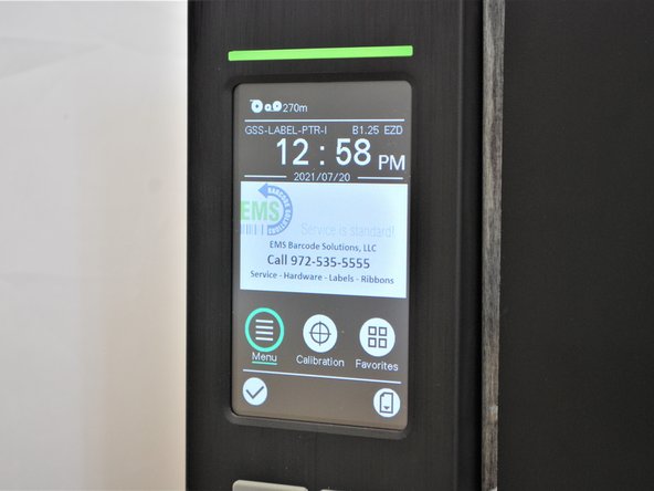 Select the 'Menu' on the home screen of the printer