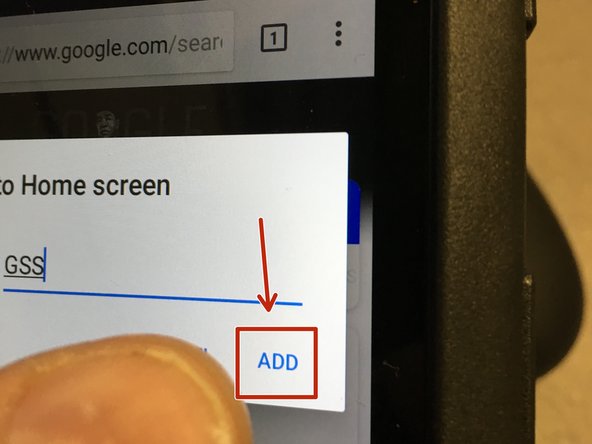 Press the ADD Button