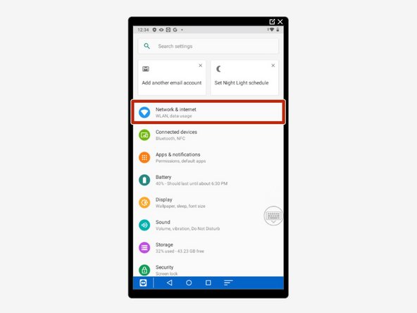 Select Network &amp; Internet.
