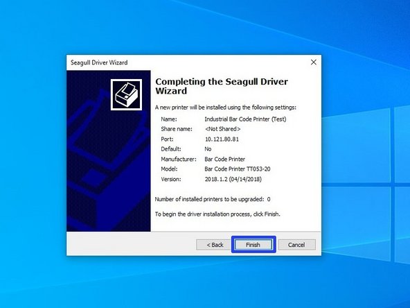  For standard setup, we recommend against setting the printer as default printer or sharing it. If you know what you're doing, adjust the settings as you please.
